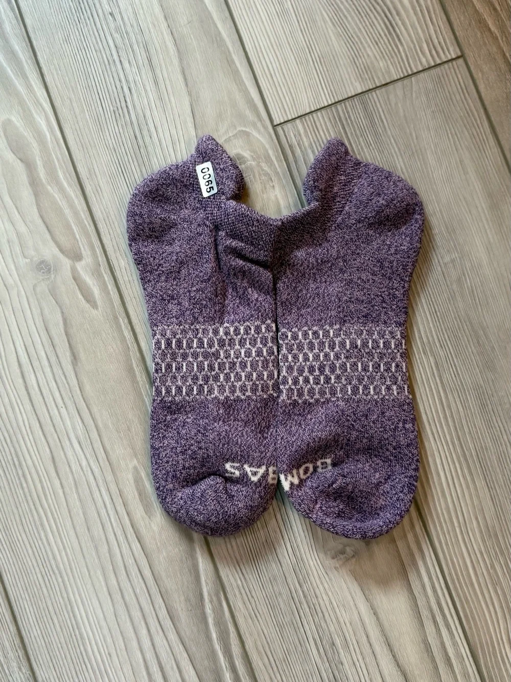 Bombas Women’s Purple Ankle Socks Large New White Accents